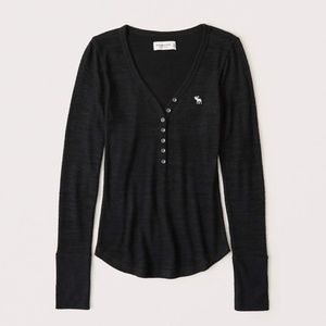 Back Icon Henley Long Sleeve Shirt